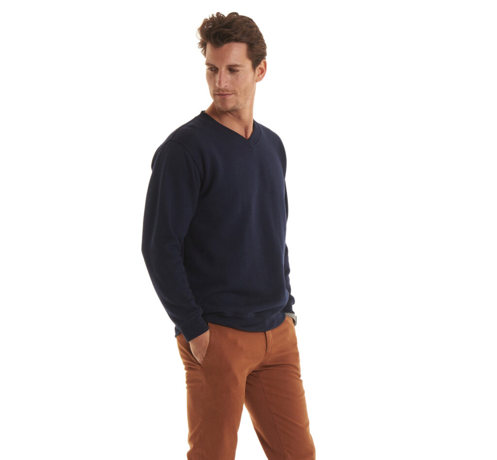 V-Neck Sweatshirt 50% Polyester 50% Cotton 300GSM-UC204