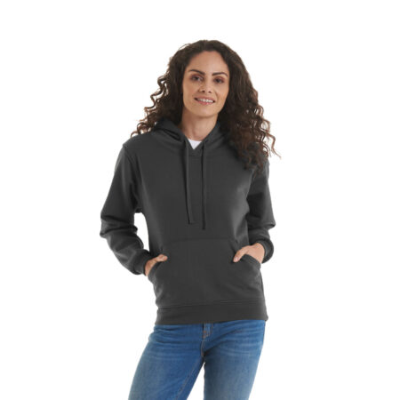 UC510 Uneek Ladies Deluxe Hooded Sweatshirt 60% Pre-Shrunk Ring Spun Combed Cotton 40% Polyester 280GSM