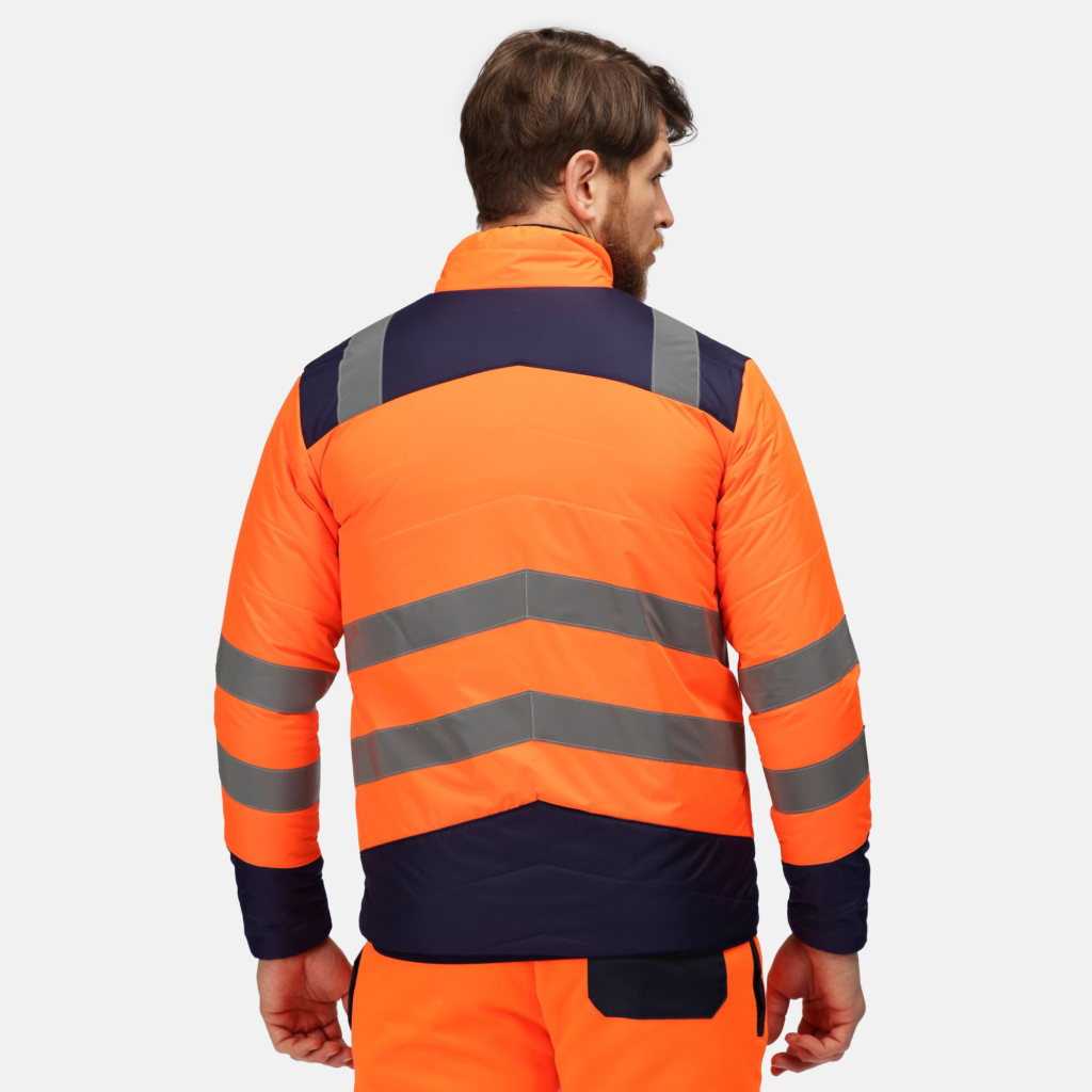 TRA483 - Regatta Pro hi-vis thermal Baffle jacket, toasty, Thermo-guard 140gsm insulation Orange