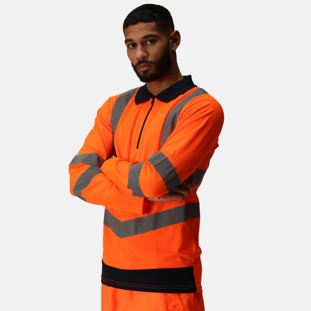 TRS192 Regatta Pro hi-vis ls polo shirt quick-drying fabric, with great moisture-wicking performance