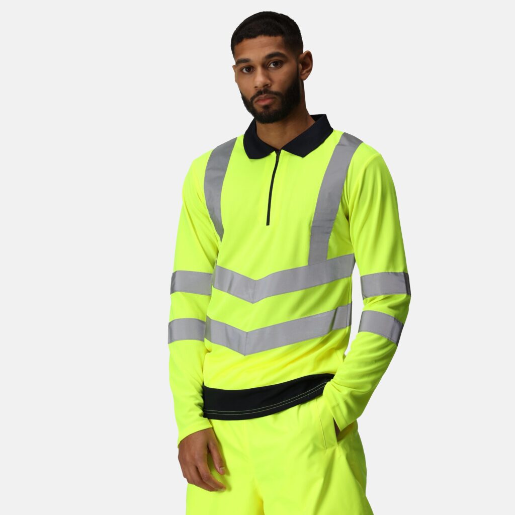 TRS192 Regatta Pro hi-vis ls polo shirt quick-drying fabric, with great moisture-wicking performance