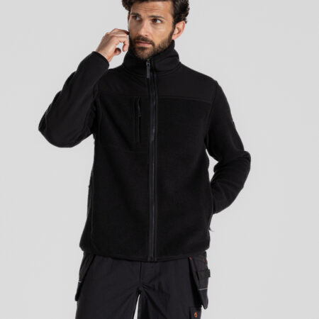 CRAGHOPPERS CEA007 Morley fleece workwear jacket, Weight795gsm with splashproof softshell panels