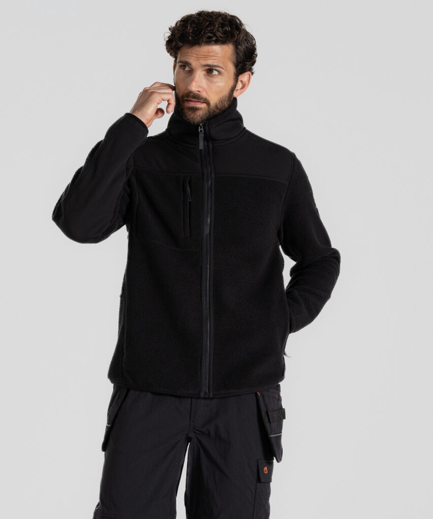 CRAGHOPPERS CEA007 Morley fleece workwear jacket, Weight795gsm with splashproof softshell panels