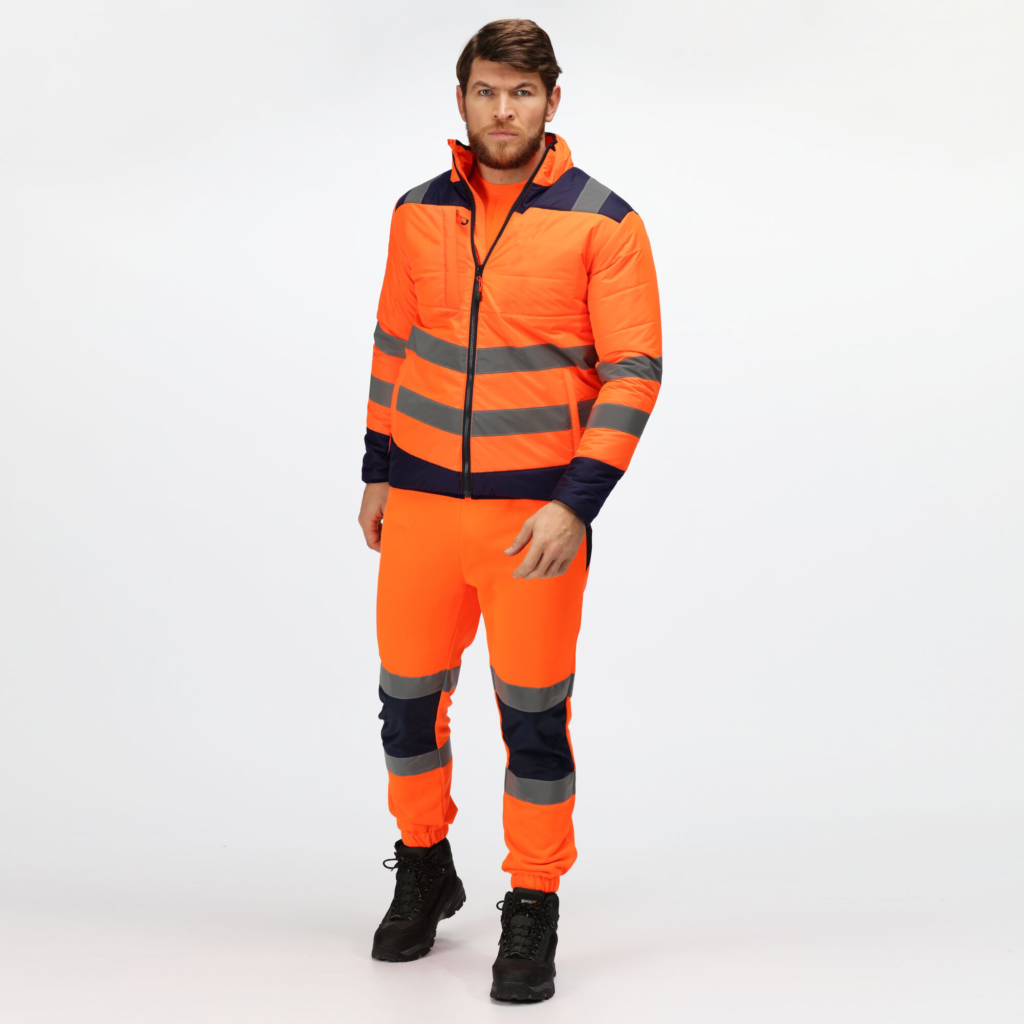 TRA483 - Regatta Pro hi-vis thermal Baffle jacket, toasty, Thermo-guard 140gsm insulation Orange
