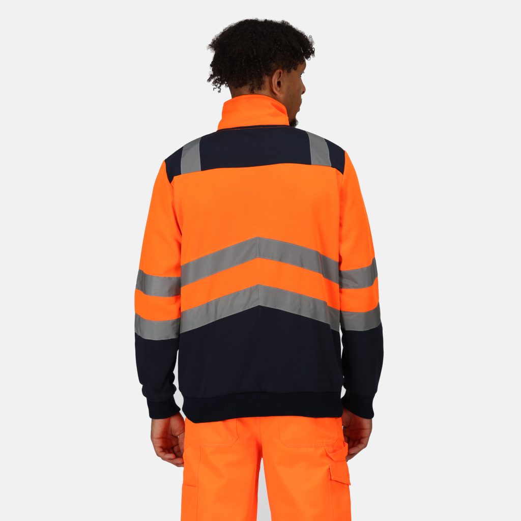 TRF670 Regatta Pro hi-vis ΒΌ-zip sweatshirt Featuring polyester sweat fabric Orange