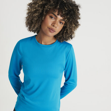 JC012 - JustCool AWDis Women's long sleeve cool T Shirt, Neoteric fabric for breathability