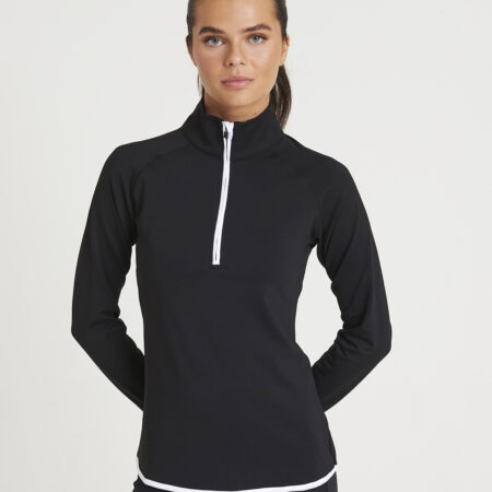 JC036 Women's cool ½ zip sweatshirt crafted from a CoolFit fabric that provides stretch for comfort and a great fit