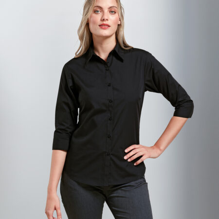 PR305 Women's ¾ sleeve poplin blouse