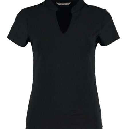 KK770  Regular Fit Short Sleeve Mandarin Colar Top - Image 2