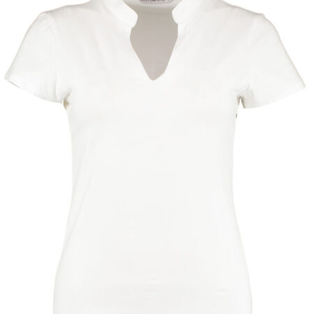 KK770  Regular Fit Short Sleeve Mandarin Colar Top - Image 3