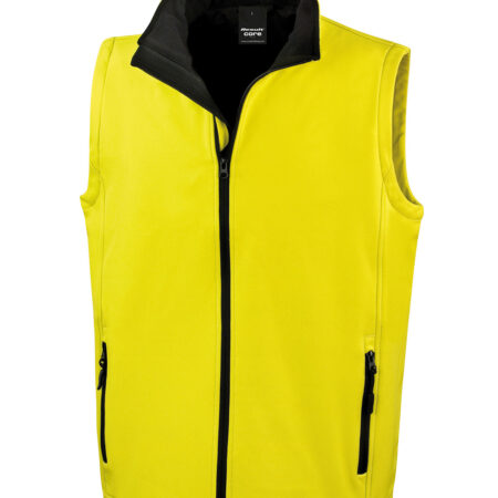 R232M MENS PRINTABLE SOFTSHELL BODYWARMER with RECYCLED fleece inner - Image 3