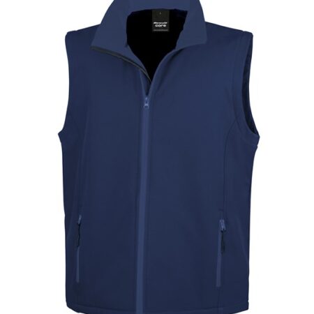 R232M MENS PRINTABLE SOFTSHELL BODYWARMER with RECYCLED fleece inner - Image 2