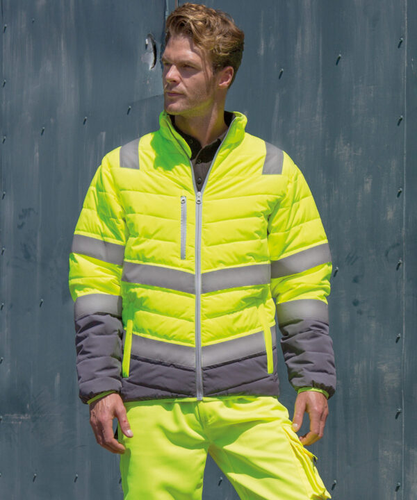 R325M Result Soft padded safety jacket, Super soft feel: lightweight and warm