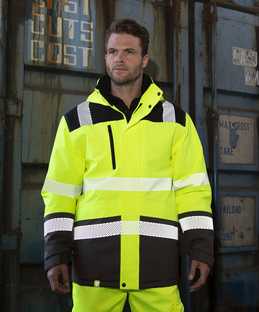 R475X Result softshell safety coat Waterproof 8000mm, breathable 3000mvp and windproof