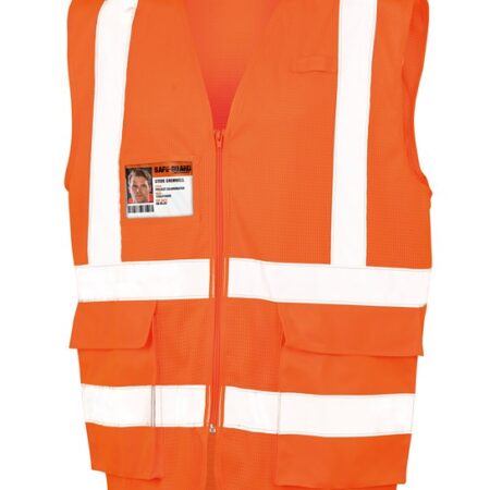 R479X Result Executive breathable cool mesh for full airflow around the body safety vest Orange - Image 2