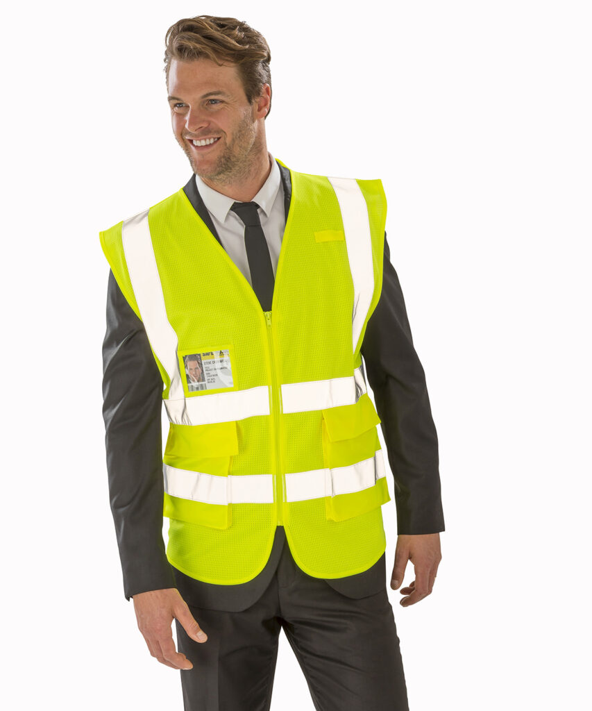 R479X Result Executive breathable cool mesh for full airflow around the body safety vest Yellow