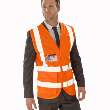 R479X Result Executive breathable cool mesh for full airflow around the body safety vest Orange - Image 3