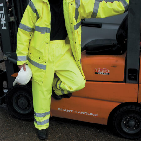R022X Result Safety high-viz overtrousers Waterproof 3000mm, windproof. Taped seams OUT OF STOCK Due In 13/04
