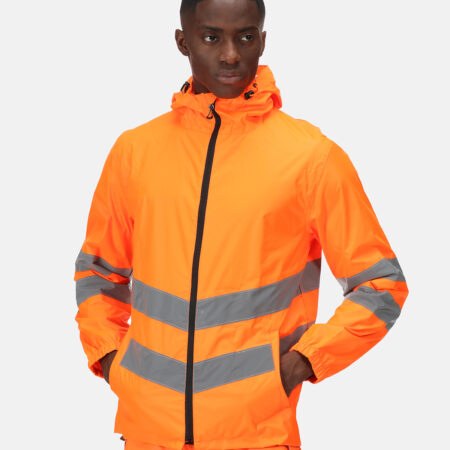 TRW497 Regatta High-vis pro pack-away jacket when travelling to and from the job, Orange