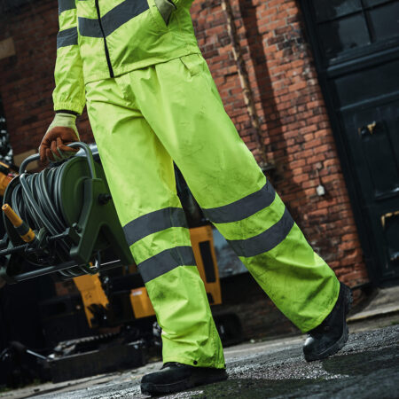 TRW498 Regatta  Hi-vis pro  waterproof and breathable  pack-away trousers