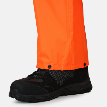 TRW498 Regatta  Hi-vis pro  waterproof and breathable  pack-away trousers Orange - Image 5