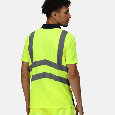 TRS189 Regatta Hi-vis pro polo 100% Polyester quick-dry fabric, enhanced visibility - Image 2