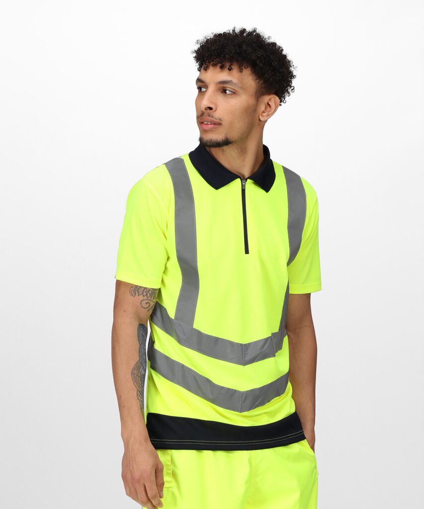 TRS189 Regatta Hi-vis pro polo 100% Polyester quick-dry fabric, enhanced visibility