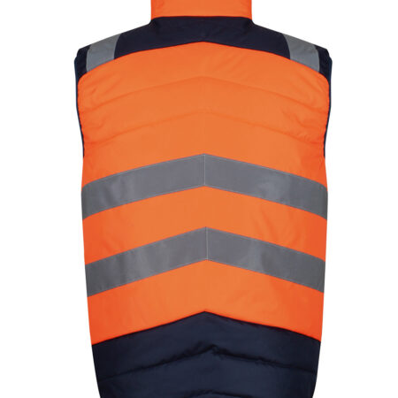TRA871 Regatta Pro hi-vis thermal bodywarmer, warm lining and insulation to keep you toasty. Orange - Image 3