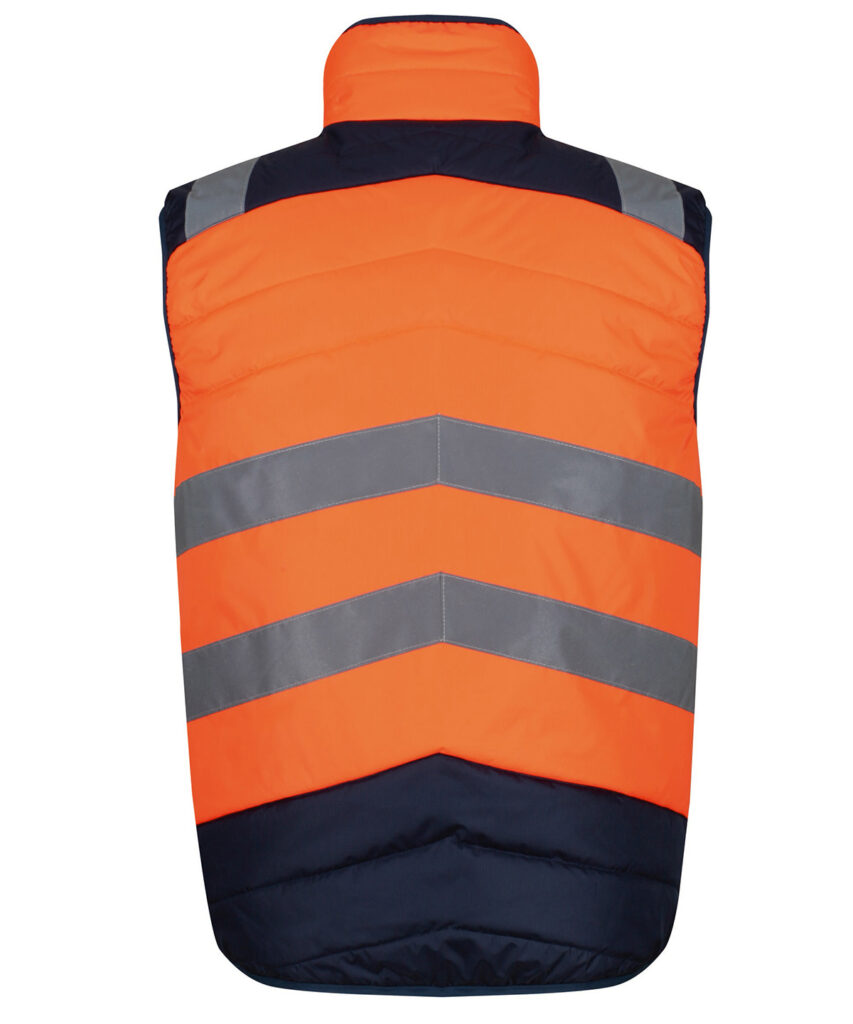 TRA871 Regatta Pro hi-vis thermal bodywarmer, warm lining and insulation to keep you toasty. Orange