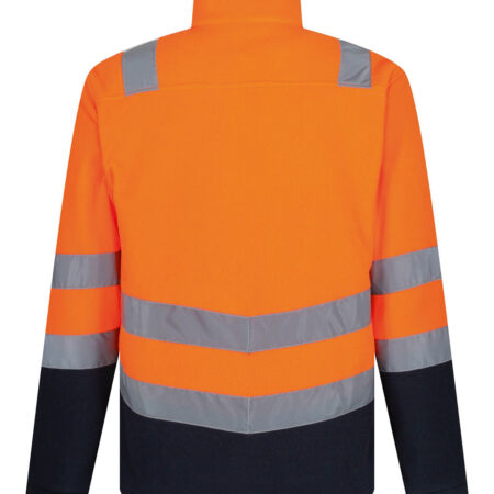 TRF655 Regatta Pro hi-vis 250 fleece angled hi-vis chevrons show which way you’re facing Orange - Image 2