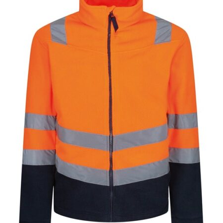 TRF655 Regatta Pro hi-vis 250 fleece angled hi-vis chevrons show which way you’re facing Orange - Image 3