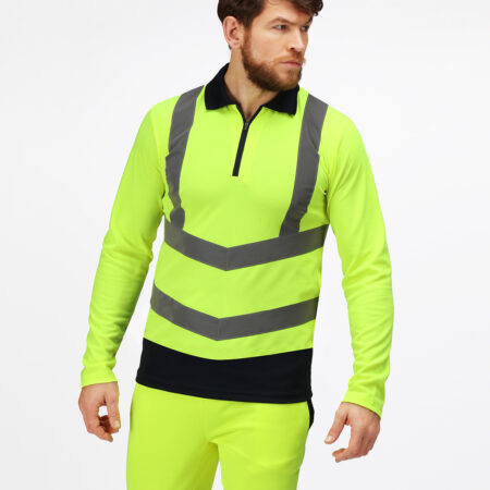 TRS192 Regatta  Pro hi-vis ls polo shirt quick-drying fabric, with great moisture-wicking performance - Image 2