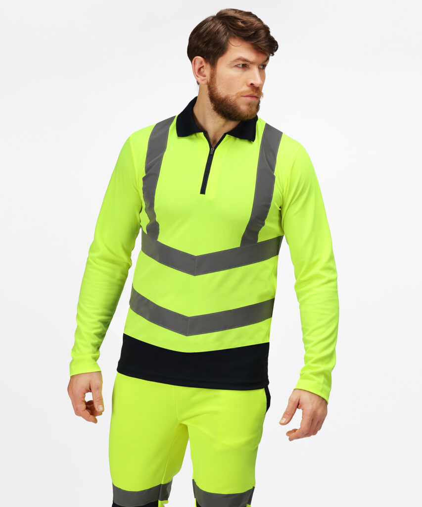 TRS192 Regatta Pro hi-vis ls polo shirt quick-drying fabric, with great moisture-wicking performance