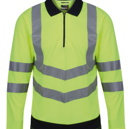 TRS192 Regatta  Pro hi-vis ls polo shirt quick-drying fabric, with great moisture-wicking performance - Image 3