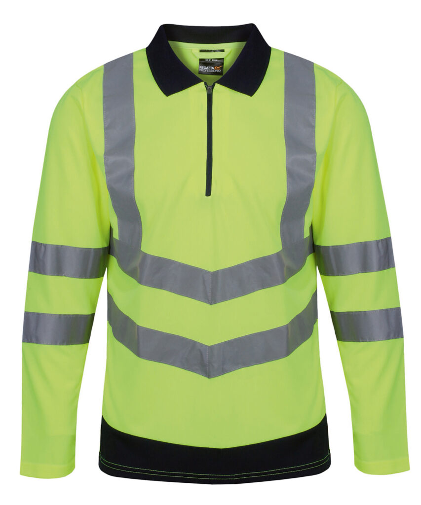 TRS192 Regatta Pro hi-vis ls polo shirt quick-drying fabric, with great moisture-wicking performance