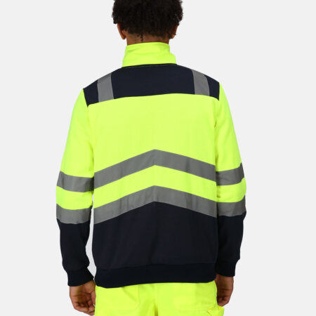 TRF670 Regatta Pro hi-vis ¼-zip sweatshirt Featuring polyester sweat fabric - Image 3