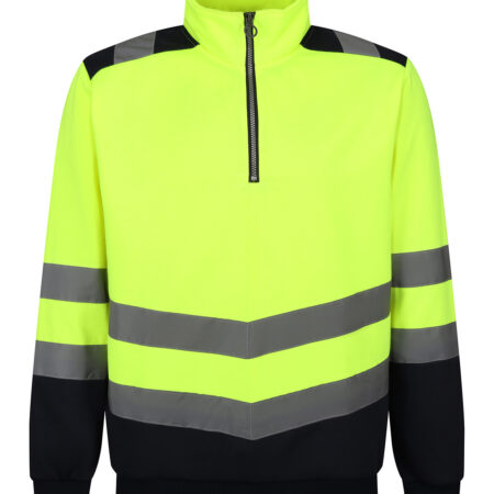 TRF670 Regatta Pro hi-vis ¼-zip sweatshirt Featuring polyester sweat fabric - Image 5