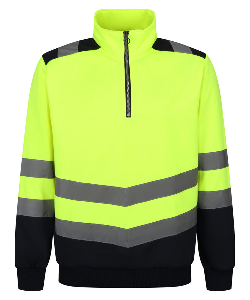 TRF670 Regatta Pro hi-vis ΒΌ-zip sweatshirt Featuring polyester sweat fabric