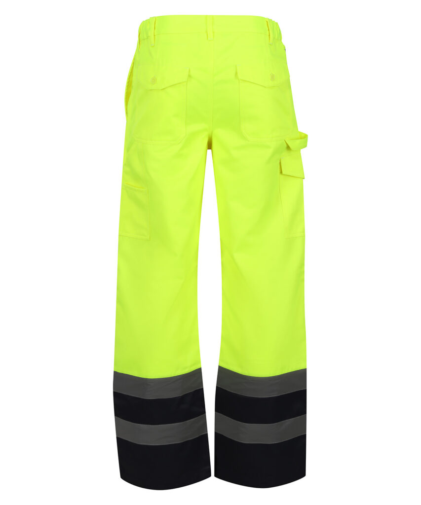 TRJ524R Regatta Pro hi-vis cargo trousers, packed with pockets, hard-wearing