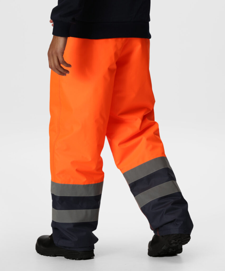 TRJ Regatta Pro Hi Vis Insulated Overtrousers Orange/Navy
