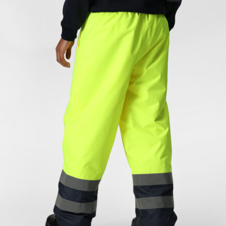 TRJ Regatta Pro Hi Vis Insulated Overtrousers Yellow Navy - Image 3