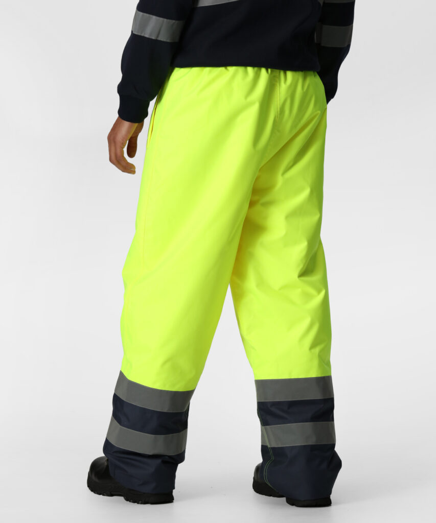 TRJ Regatta Pro Hi Vis Insulated Overtrousers Yellow Navy