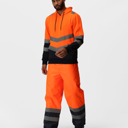 TRJ Regatta Pro Hi Vis Insulated Overtrousers Orange/Navy
