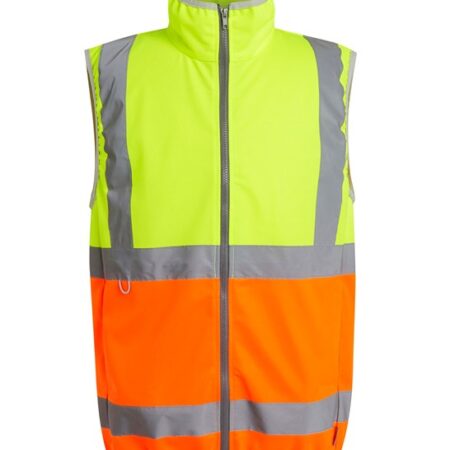 TRS257 Regatta Pro hi-vis full-zip gilet Yellow/Orange - Image 2