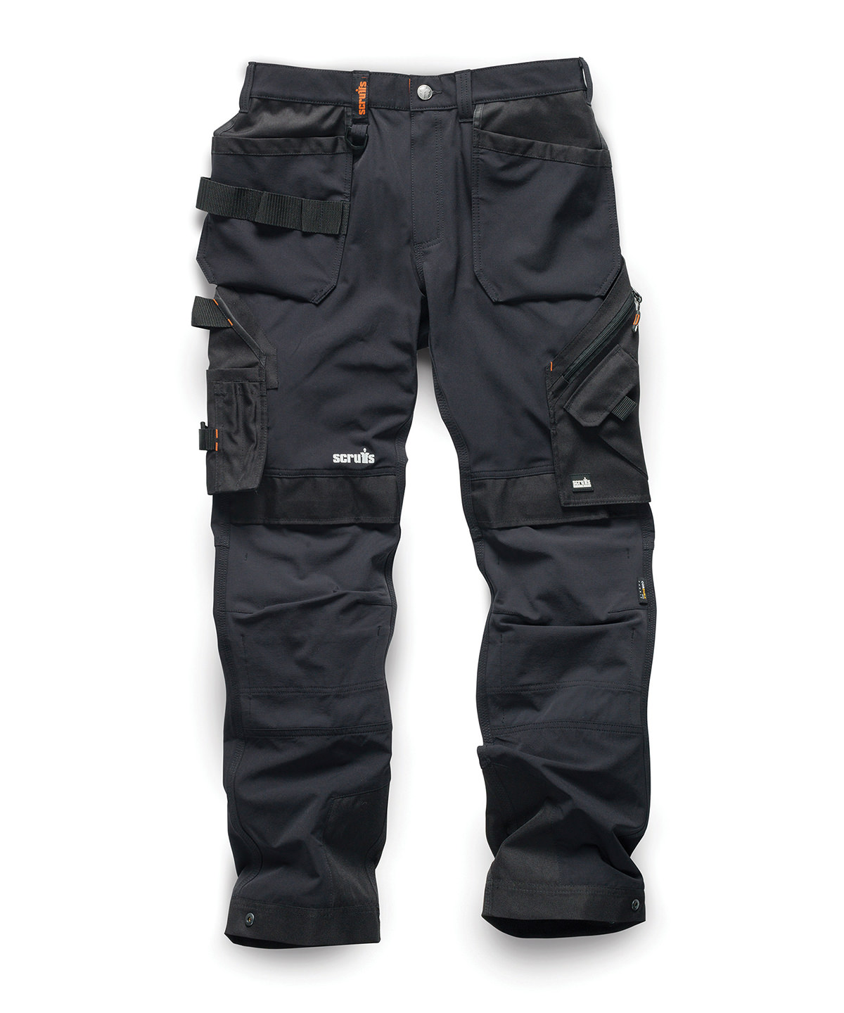 SH071BLAC Scruffs Pro Flex Plus Holster Trousers - flexible slim fit trousers with four-way stretch fabric