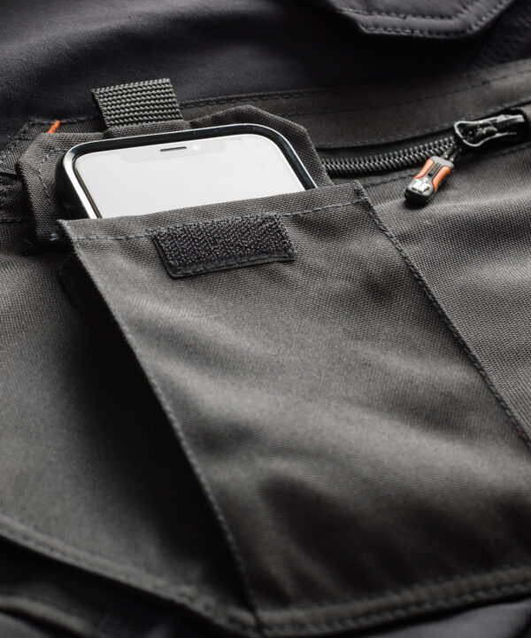 SH071BLAC Scruffs Pro Flex Plus Holster Trousers - flexible slim fit trousers with four-way stretch fabric