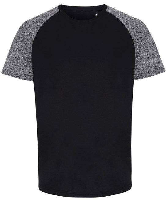 TR018-singleR TriDriĀ® contrast sleeve performance t-shirt, lightweight, sweat-wicking fabric