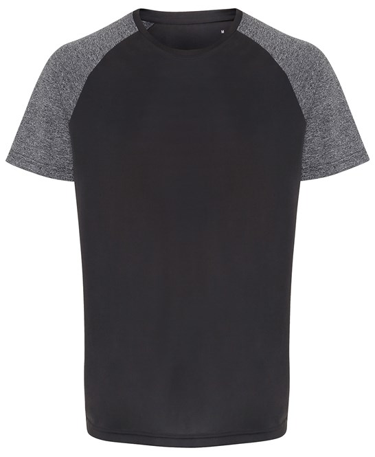 TR018-singleR TriDriĀ® contrast sleeve performance t-shirt, lightweight, sweat-wicking fabric