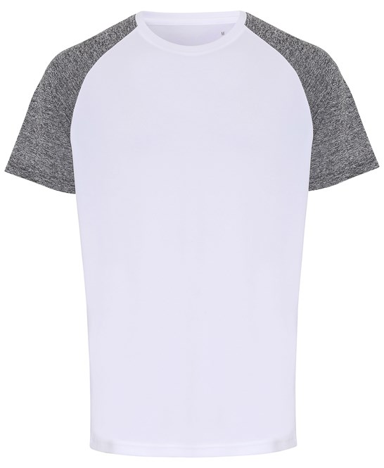 TR018-singleR TriDriĀ® contrast sleeve performance t-shirt, lightweight, sweat-wicking fabric