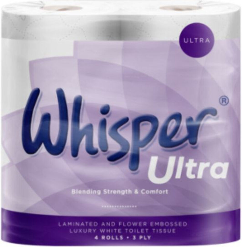 Whisper 3 Ply Luxury Toilet Roll 1 x 40